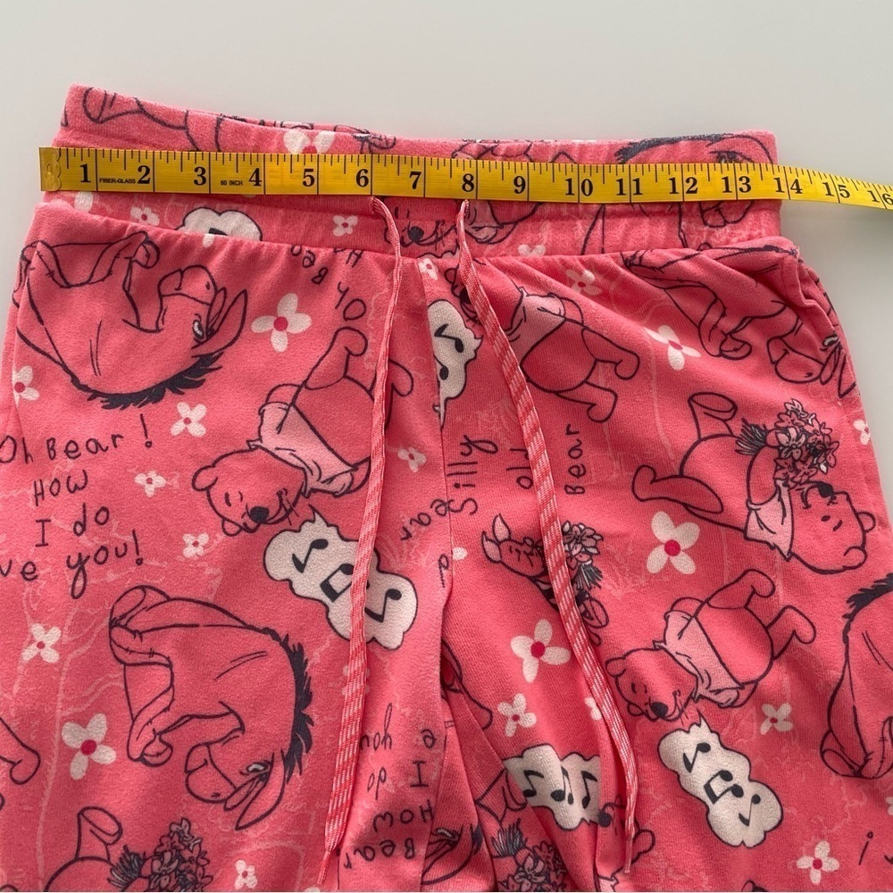 DISNEY Pajamas Size XS Pink Black Pull On Winnie the Pooh Pants Front Pockets - Picture 5 of 9